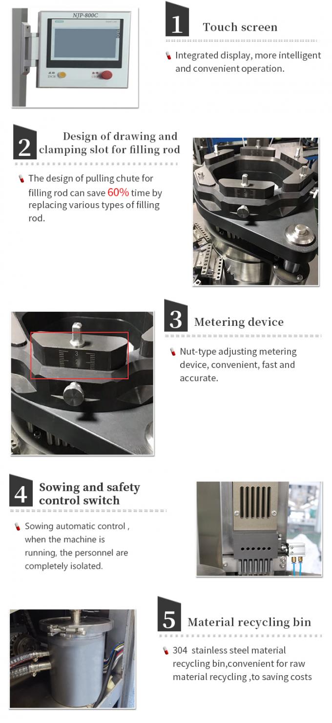 Rotary Design Automatic tablet pill Capsule Filling Machine Hard Gelatin Capsule filler 2