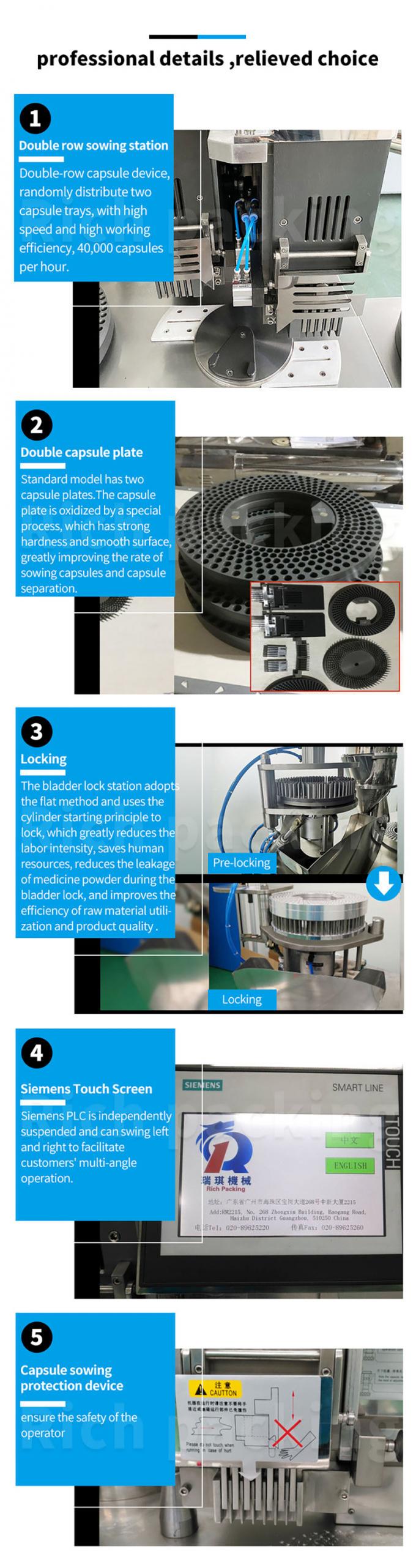 Semi Auto Capsule Filling Machine For Pharmaceutical Size 000 00 0 Capsule 1