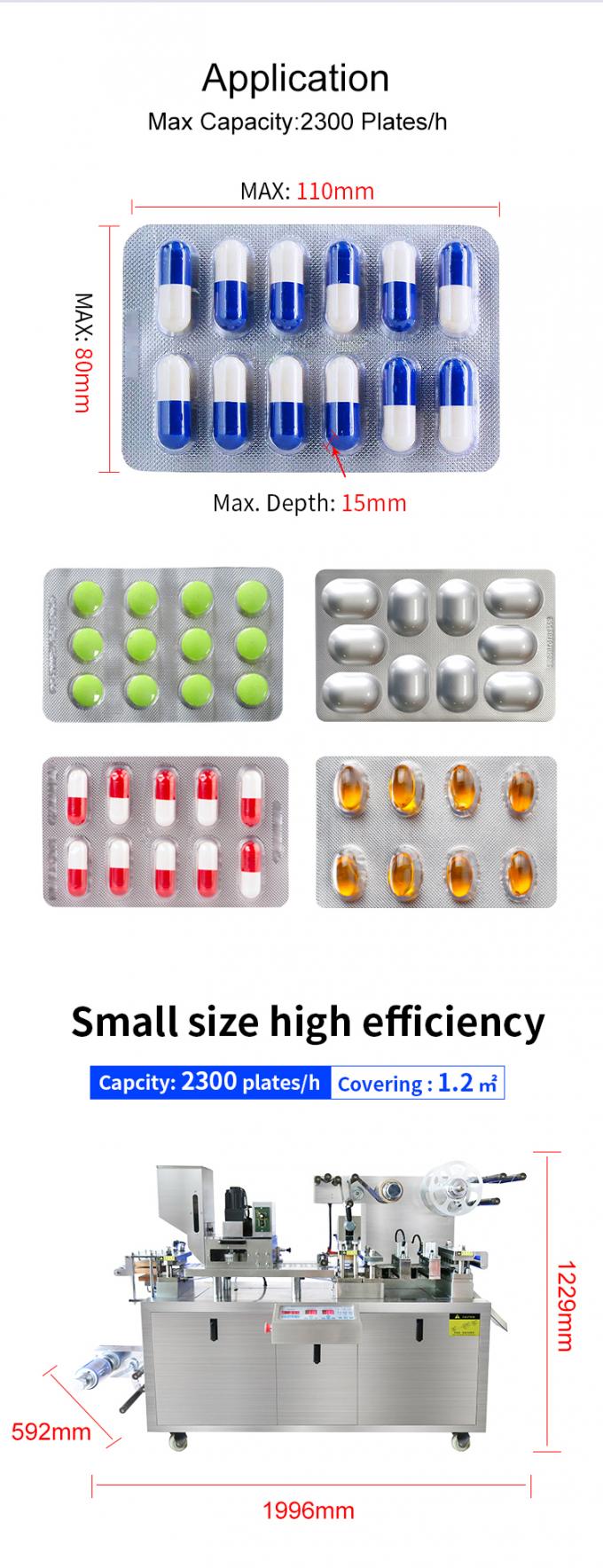 2300 Plates / H Blister Packing Machine DPP-90 80 Tablet Capsule Pill 1