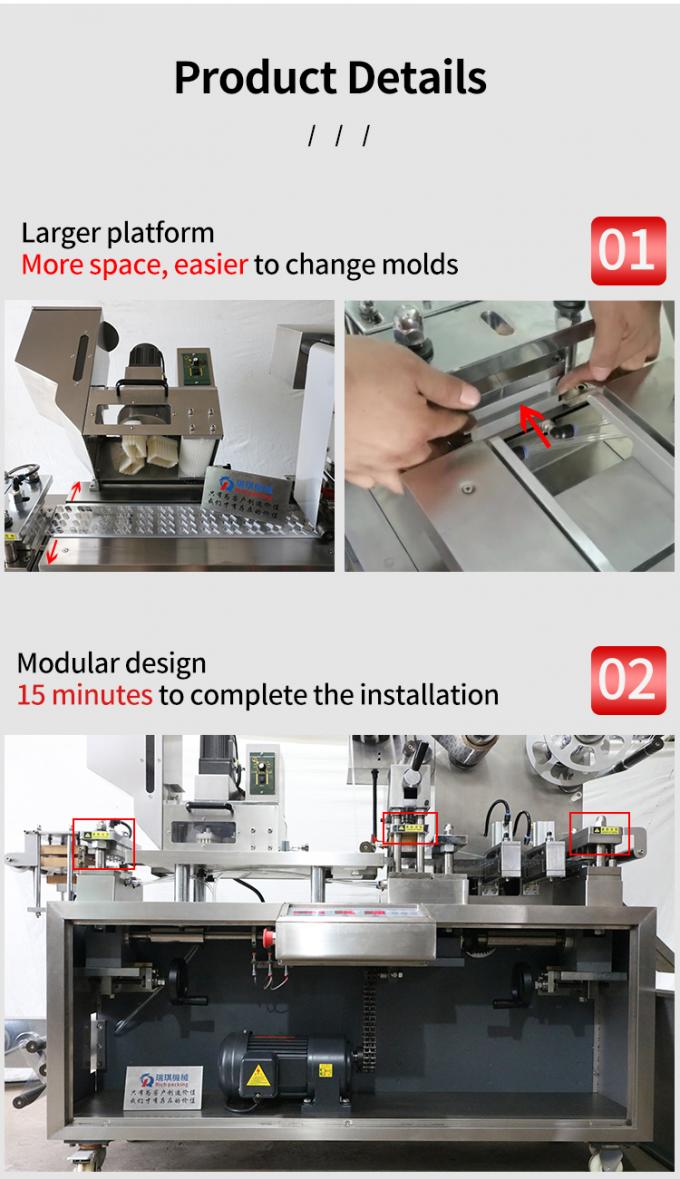 2300 Plates / H Blister Packing Machine DPP-90 80 Tablet Capsule Pill 2