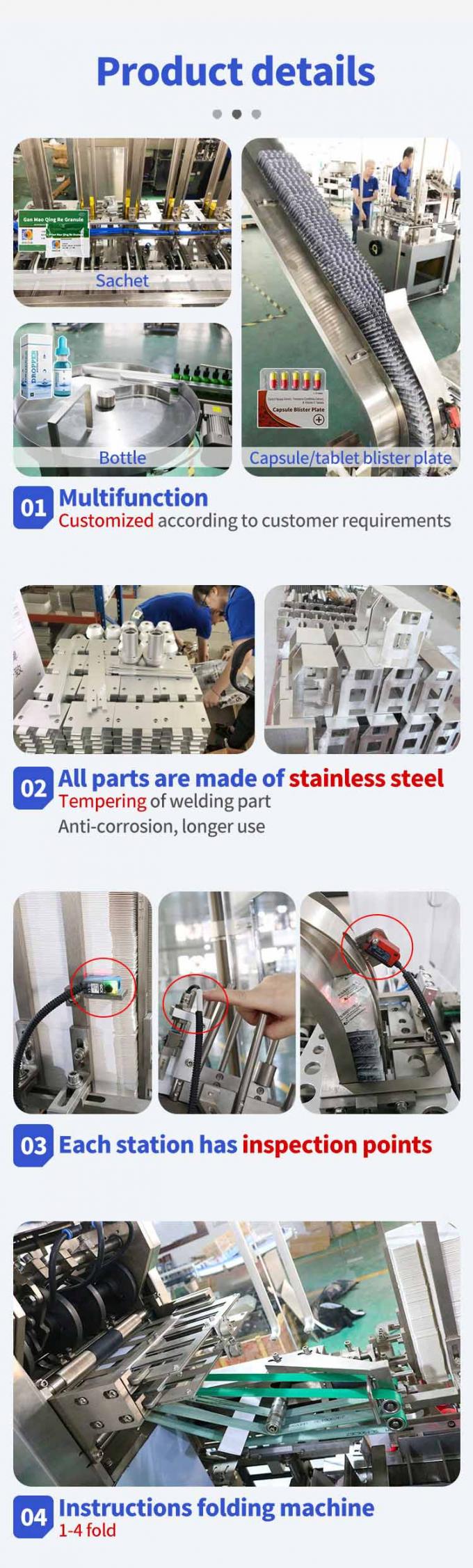 120L Automatic Box Packing Machine For Pharmacy Tablet Board 1