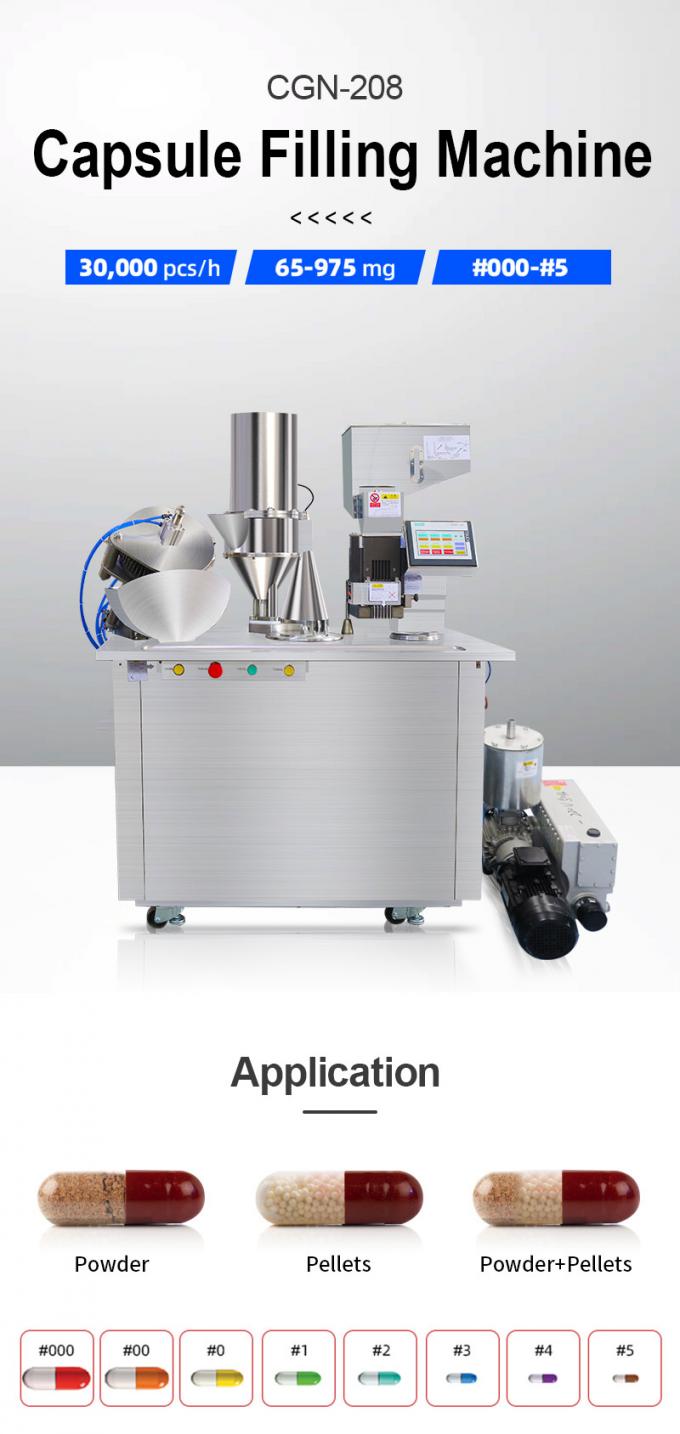 Semi Automatic Gel Vegetable Halal Hard Capsule Filling Machine 0