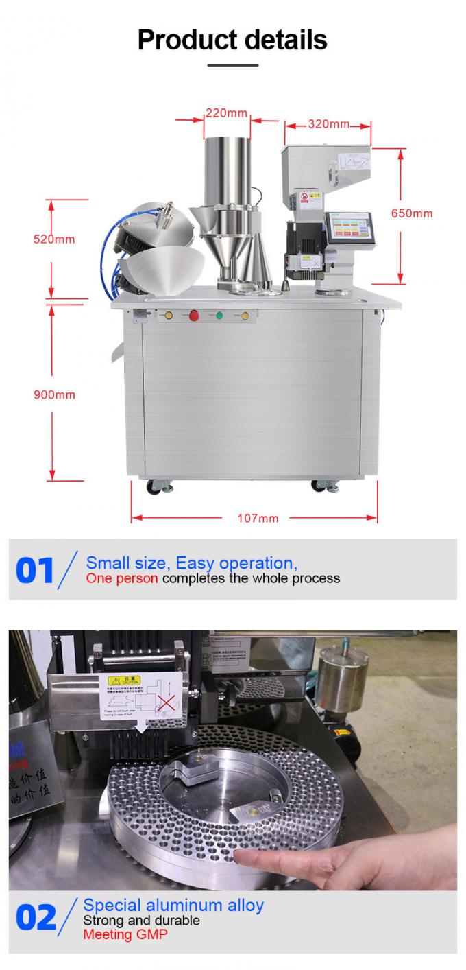 Semi Automatic Gel Vegetable Halal Hard Capsule Filling Machine 1