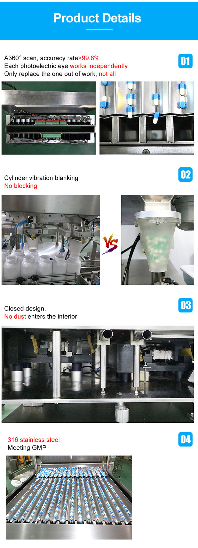 Electronic Easy Operation Capsule Tablet Bottle Counting Machine Counter 1