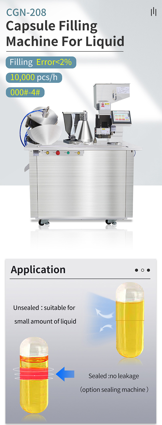 Capsule Filler Filling Machine Pharmaceutical Automatic For Liquid Oil 0