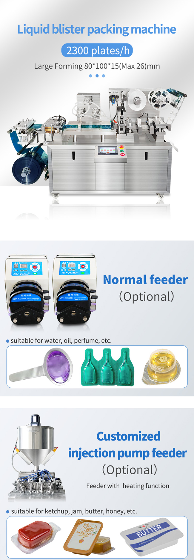 Automatic Blister Packing Machine Liquid Olive Oil Jam Sauce Ketchup Honey Butter Cheese Paste Marmalade Chocolate 0