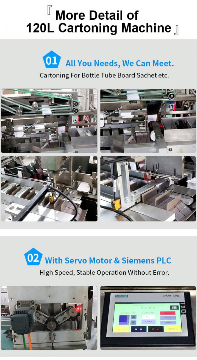 Continuous Automatic Cartoning Machine Pharmaceutical For Horizontal Box Packing Blister 1