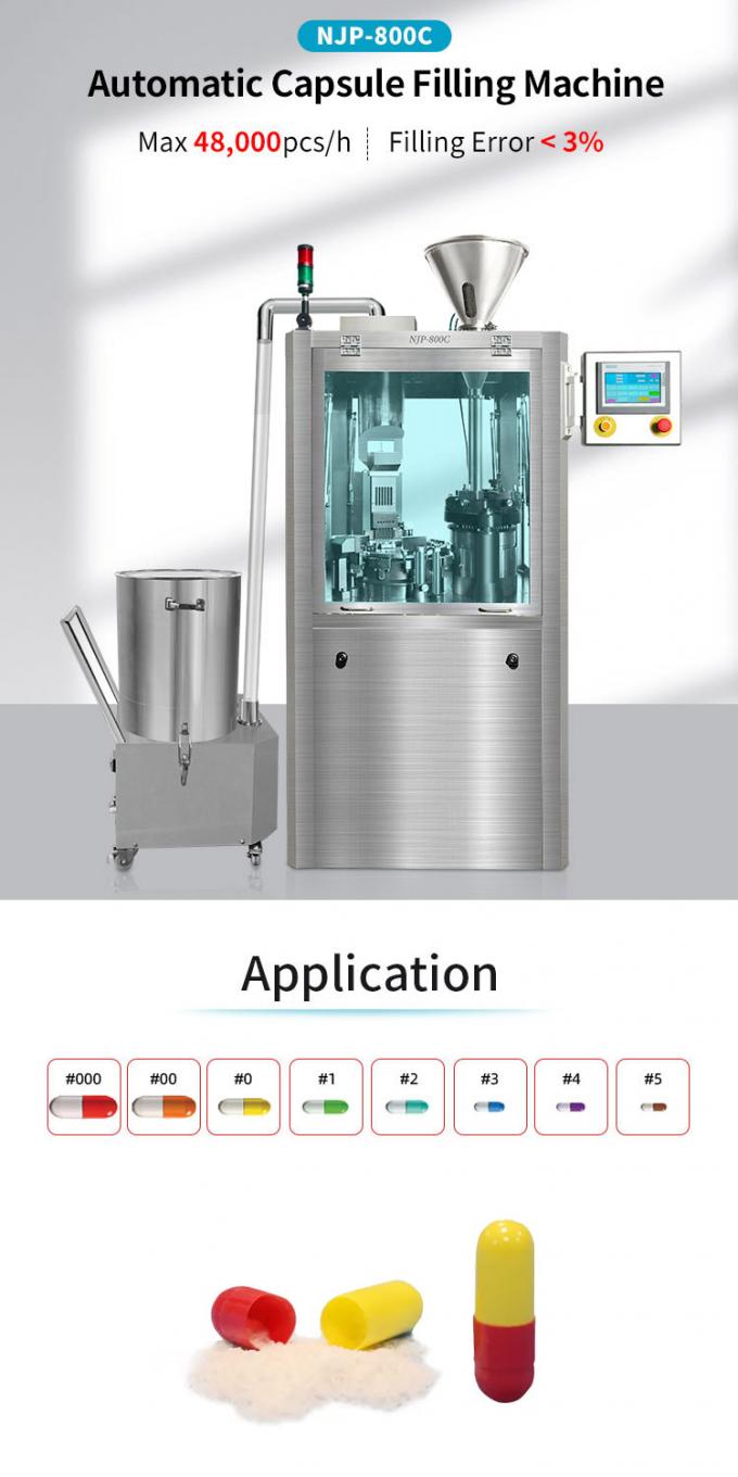 220V 380V 5.0KW Automatic Capsule Filler Machine 48000 Pcs/H 1