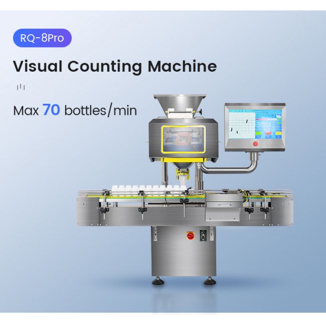 Visual Counting Bottling Machine For Tablet Capsule  35-70 Bottles/min PLC Controlled 2