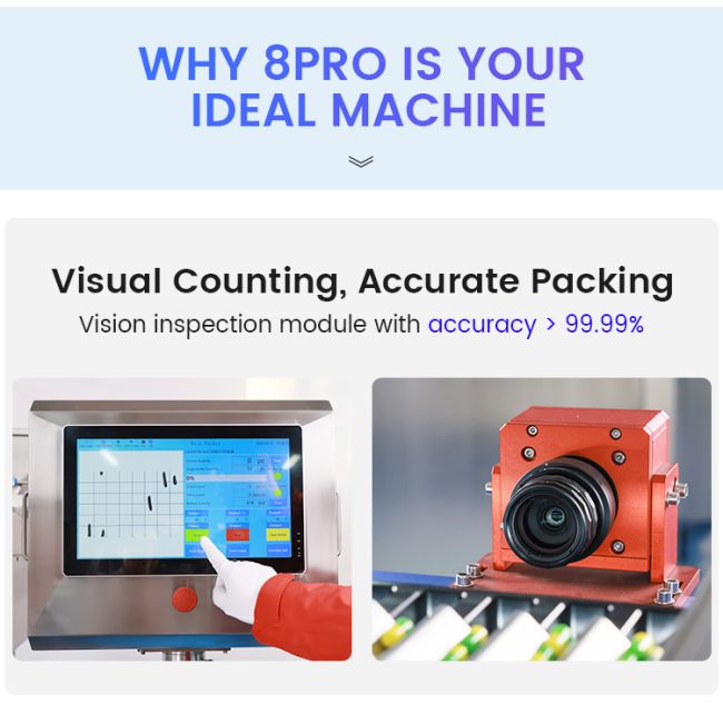 Visual Counting Bottling Machine For Tablet Capsule  35-70 Bottles/min PLC Controlled 4
