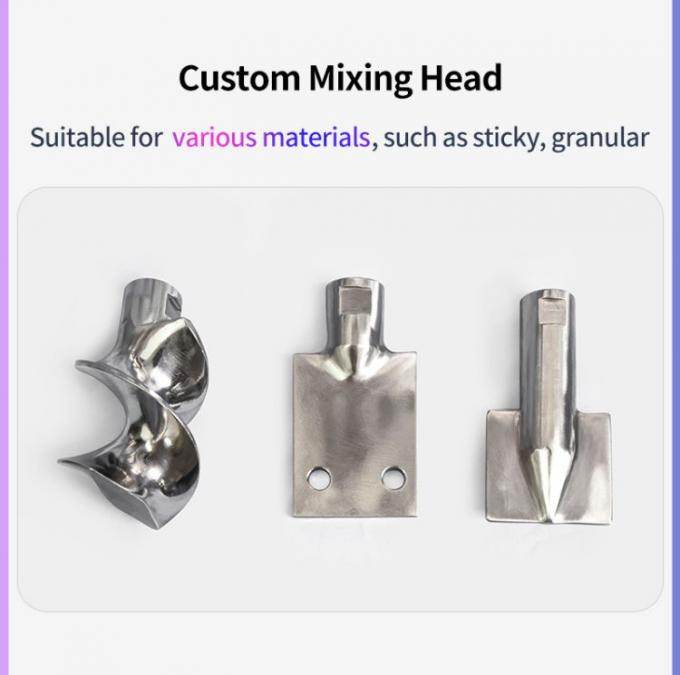 Custom Mixing Head Suitable for various materials, such as sticky, granular