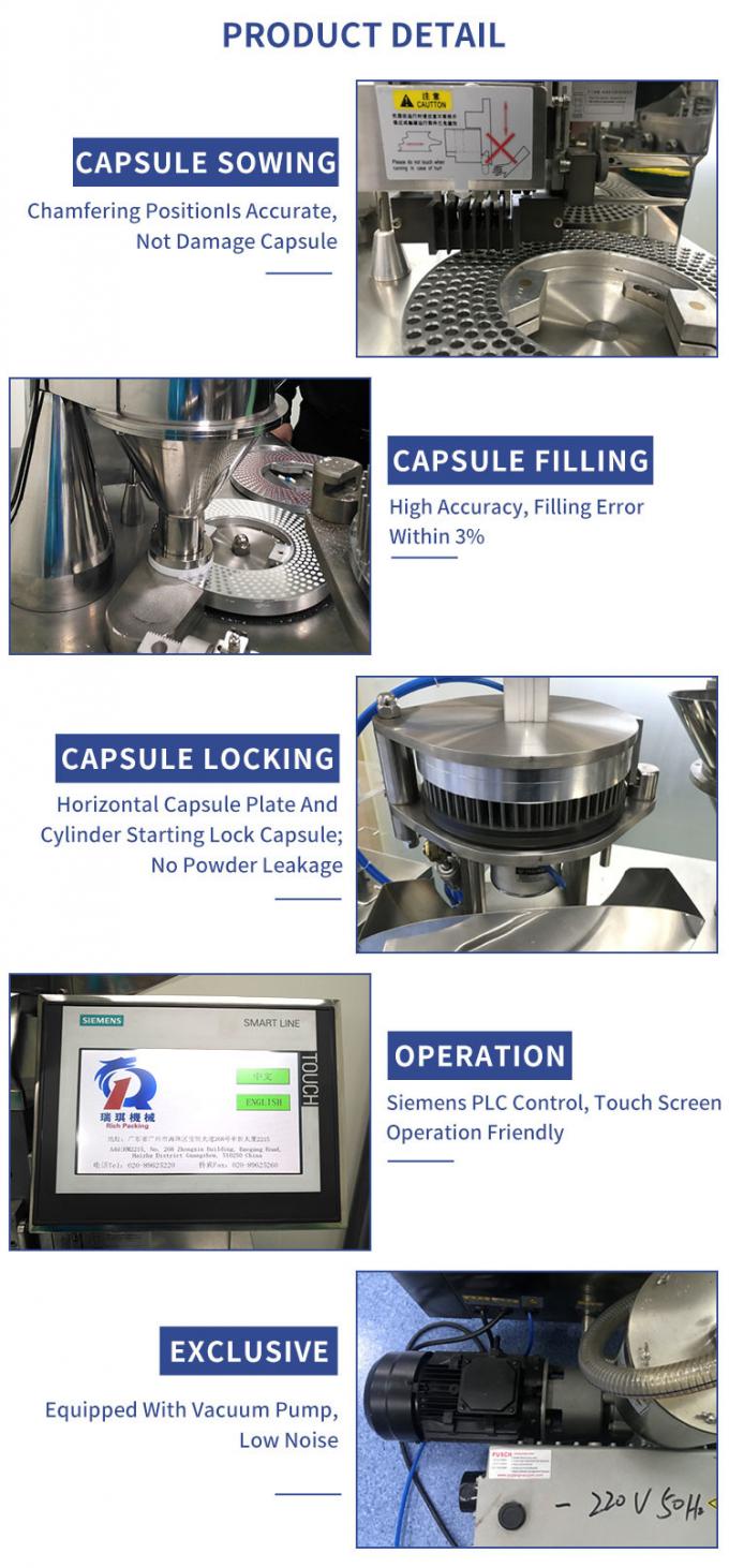 Semi Automatic Capsule Filling Machine With Low Noise Vacuum Pump 1