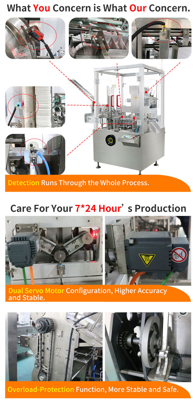 120L Vertical Automatic Box Packing Machine Cosmetic Lipstick Carton Packaging 1
